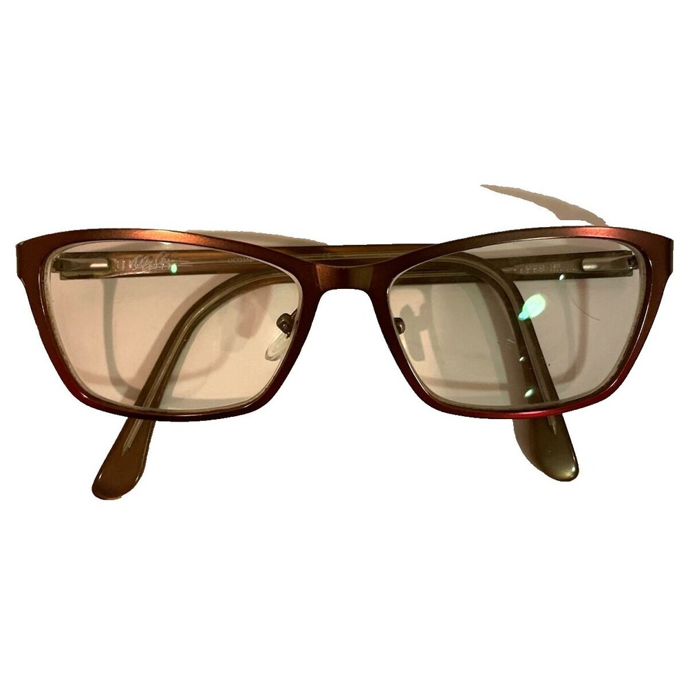 Oleg Cassini Eyeglasses OCO356 273 53-15-140 Brown With Red‎ Frames Only